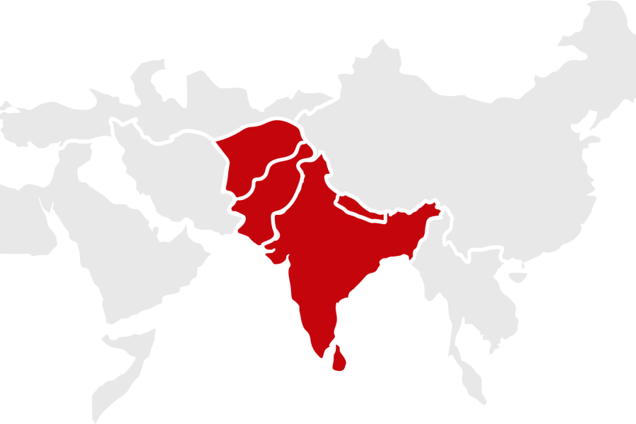 Map of South Asia